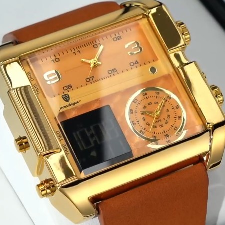 Wristwatch Rectangle Men Watch-LW009