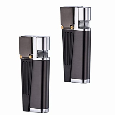 2 in 1 Set Big size Metal Lighter with Pipe Foldable Portable Lighter